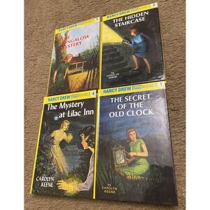 Vintage Nancy Drew Mystery Books Hardback Set 4 1-4 Carolyn Keene 1987